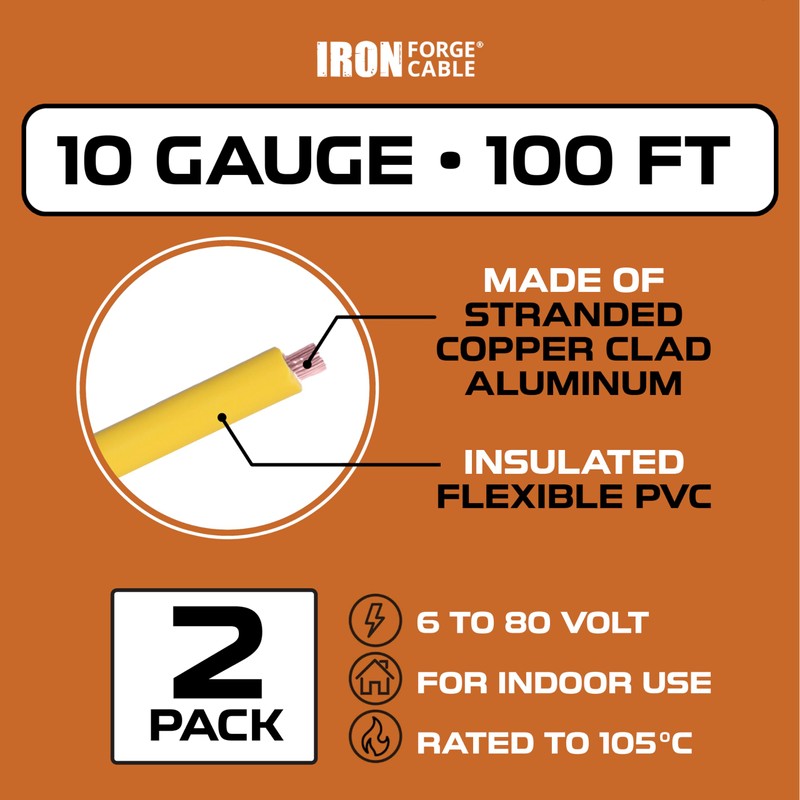 Iron Forge Cable 200 ft 10 Gauge Primary Automotive Wire