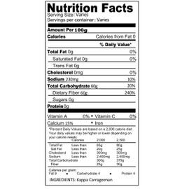 Kappa Carrageenan Powder | Food Grade Natural Thickener Substitute for Gelatin - Kosher (2 Oz)