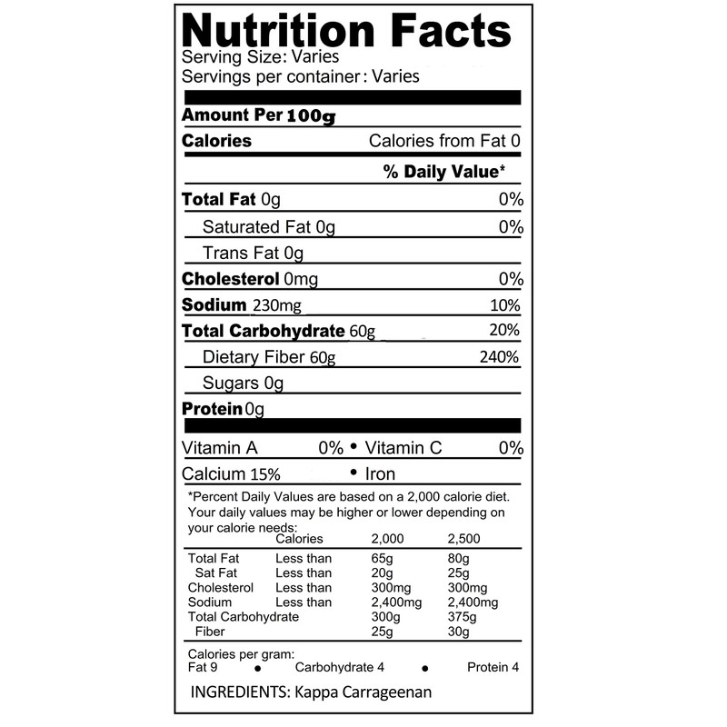 Kappa Carrageenan Powder | Food Grade Natural Thickener Substitute for