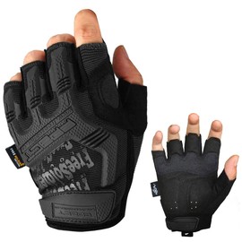 Free Soldier Outdoor Handschuhe Taktische Handschuhe Herren Motorradhandschuhe mit gepolstertem für Fahrrad Airsoft Militär Paintball und andere Outdoor Aktivitäten(Schwarz,XL)