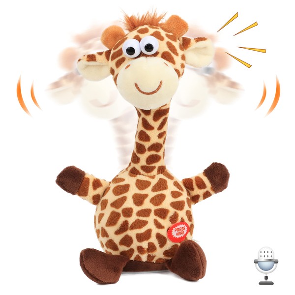 Hopearl Talking Giraffe Repeats What You Say Shaking Head Electric