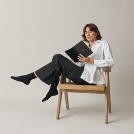 Snocks Women's socks, pack of 2, classic socks, 2 x Black