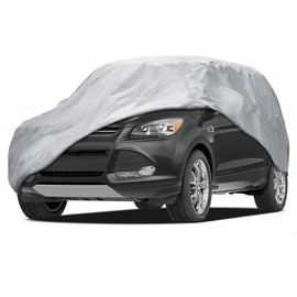 BDK SUV Car Cover for Automobiles, Heavy Duty All Weather Car Cover for SUVs, Outdoor Car Cover Waterproof All Weather SUV, Full Exterior Cover Rain Snow Dust UV Protection Storage - 225L x 80W x 63H
