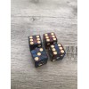 Unbranded 4X Burgundy Blue with Gold Dots Dice Valve Stem