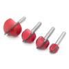DingGreat 4Pcs 6mm Shank Round Nose Cove Core Box Router