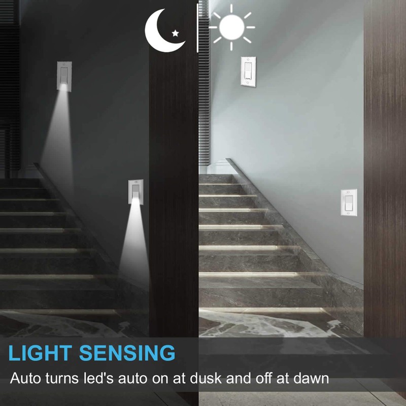 4Pack SOZULAMP 3 Way Light Switch with LED Night Light