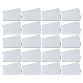 Magna Visual Bulk Pack Damp Erase Write On Wipe Off Colored Magnet Strips 100/Pack (1" x 2", White)