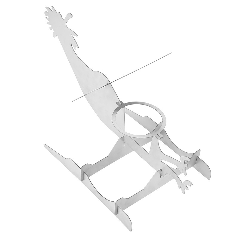 Stainless Steel Chicken Stand Removable Portable MotorcycleShape BBQ Roaster Stand