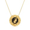 Ross-Simons Black Onyx Cat Medallion Necklace in 18kt Gold Over