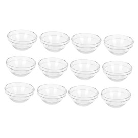 SAFIGLE 12Pcs Glass Facial Mask Mixing Bowls Essential Oil Container for Home Salon DIY Face Mask Bowls Washable Convenient Design for Practical Use