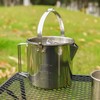 1.2L Camping Pot Stainless Steel Tea Kettle Outdoor Water Boiler