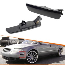ADIIL Front Bumper Side Marker Light Housing For 2001 2002 2003 2004 2005 VW Passat B5.5, Replace OEM Sidemarker Lamps Housing