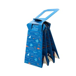 Hippychick Tron Potty, Travel Sickness Throw Away Packs for Children of up to 30 kg, Disposable, Collapsible, Portable, Non-Spill, Environment Friendly, Potty Training, 3-Pack, Fish