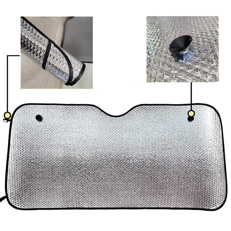 Kasaviva Silver Folding Car Sun Shade High Reflective UV Protection