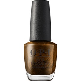 OPI Nail Lacquer Nail Polish | Opaque Crème and Sheer Nail Polish Shades | Fast Drying, Streak Free, and Chip Resistant Wear | What's Your Mani-tude | Fall 2025 | Band Tease | Semi-Sheer Dark Gold Brown Metallic