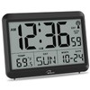 WallarGe Atomic Digital Wall Clock Battery Operated, Self-Setting, Large Display