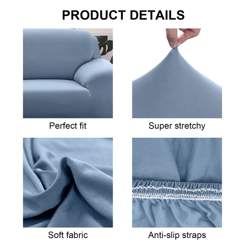 Jaotto Sofa Cover 3-Seater Elastic Stretch Spandex Sofa Throws Sofa