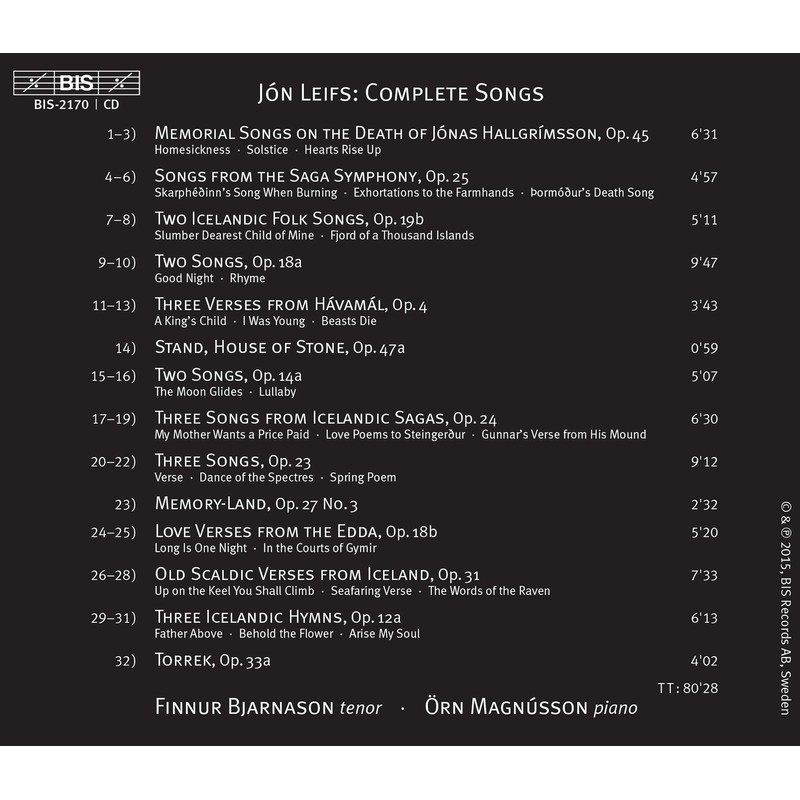 Jón Leifs: Complete Songs