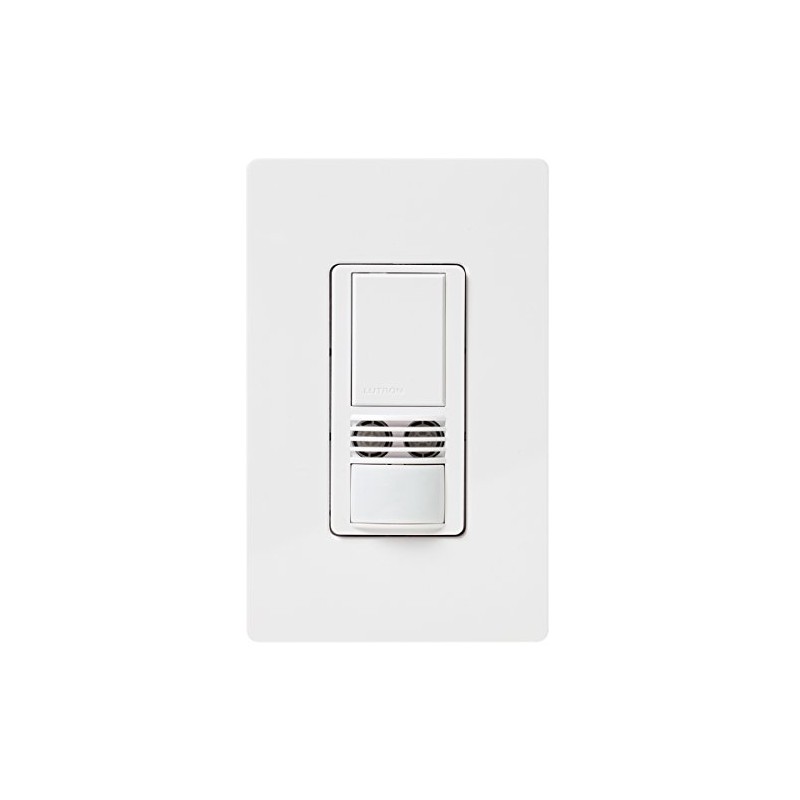 Lutron MS-B102-WH Maestro 6-Amp 3-Way/Multi-Location Dual Tech Occupancy Sensor Switch,