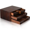 DEAYOU Bamboo Desk Organizer, 100% Natural Bamboo Desktop Drawer Organizer,