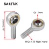 HiPicco SA12T/K Rod End Bearing, 4pcs 12mm Bore Self Lubricating