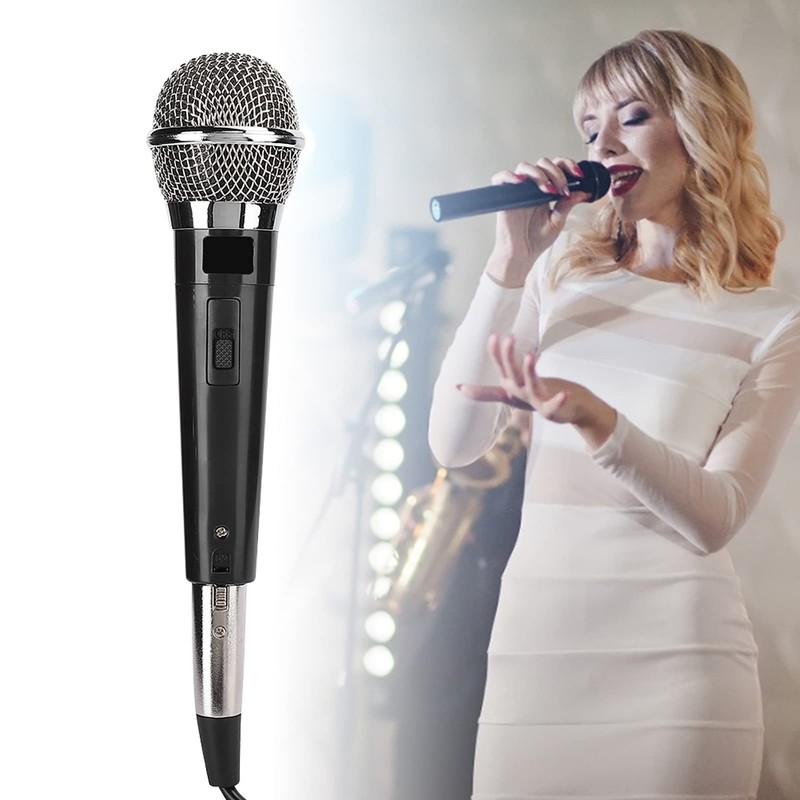 Professional Wired Handheld Dynamic Microphone with Unidirectional Moving Coil Technology