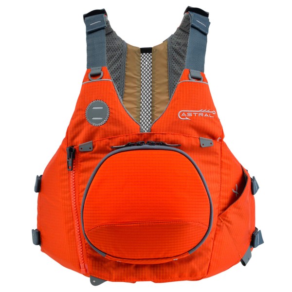 Astral, Sturgeon Life Jacket PFD for Kayak Fishing, Recreation and Touring, Burnt Orange, S/M