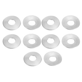 PATIKIL 304 Stainless Steel Flat Washers, 10 Pack M12x32mm Belleville Spring Disc Washer Conical Knurled Metric Gasket for Automotive Industrial Construction