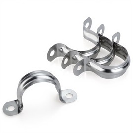 30 PCS 1-9/16 Inch, 304 Stainless Steel Extra Wide Pipe Clamps, Heavy-Duty Two Hole U-Bracket Conduit Clips for HVAC, Electrical, Plumbing, Secures Rigid Pipe/Tube on Wood/Metal/Concrete (40mm)