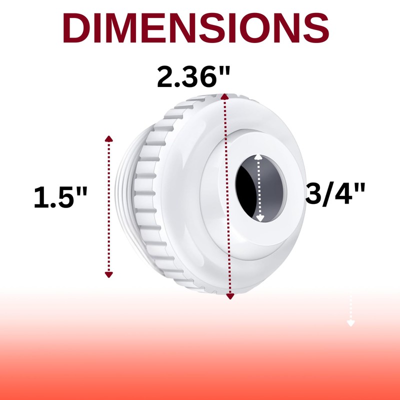 Swimables 1.5 Inch MIP Threaded Directional Fitting Hydrostream Pool Jet