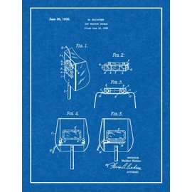Arc Welding Shield Patent Print Blueprint with Border (5" x 7") M15736