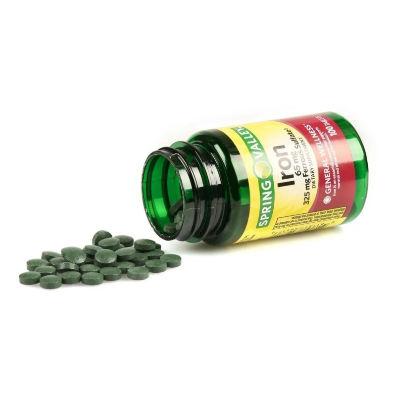 Hierro 65mg Sulfato Ferroso 100 Tabletas H17 Sabor