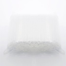 500 individually wrapped straight straw transparent 21cm / 개별포장 일자 빨대 투명 21cm 500개