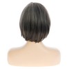 Qnbiar Short Gray Bob Wig with Bangs for White Women