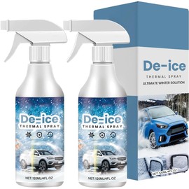 2pcs Deicing Agent, Window Snow Spray, Deicing Spray, Melting Spray, Deicer for Car Windshield, Winter Car Essentials, Fast Ice & Snow Melting Spray（120ml）
