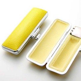 This case, Soldered Trigger Case Sunny Case [Lizard Skin Tone, Silver Frame with] (Capless), Yellow