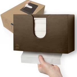eBun Bamboo Paper Towel Dispenser for Multifold & Trifold Paper Towels (Brown)