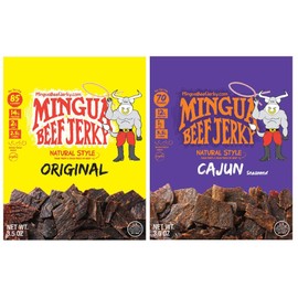 Mingua Beef Jerky - Two Milds + Two Cajuns, 3.5 ounces, 14.0 Ounce
