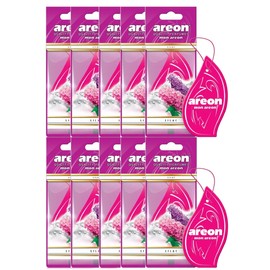 AREON Mon Car Air Freshener Lilac Pink Flower Hanging Set Multi Pack of 10