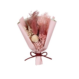 asca SOMU YUIHANA Preserved Dried Flower Bouquet Gift SU00184 (M(5.5 cm), Rouge)