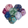 YUNAWU Multicolor 12 Sided Resin Dice Astrology Tarot Constellation Divination