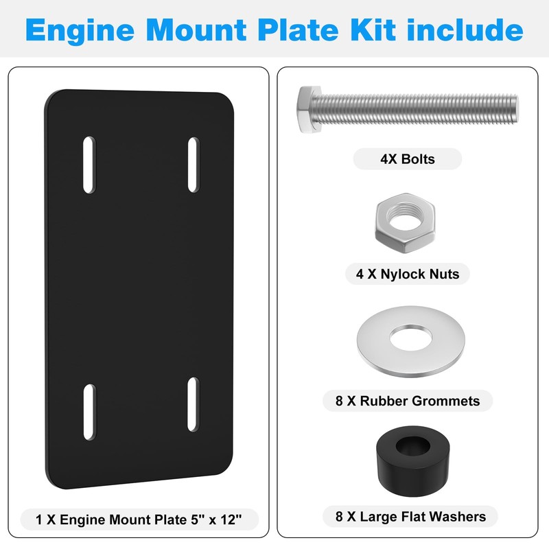 212Cc Engine Mount Plate Kit for Harbor Freight Predator Engine