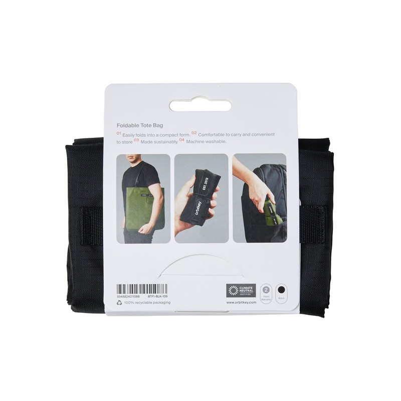 Orbitkey Foldable Tote Bag - Black