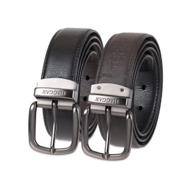 Haggar Men's Reversible Belt Dress and Casual, Black/Brown Stretch, Small, Black/Brown Stretch