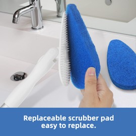 Qaestfy Pack of 2 Scrubber Pad Refill Compatible with QAE008 Shower Bathtub Tub and Tile Scrubber Cleaning Brush with Long Handle Model QAE009