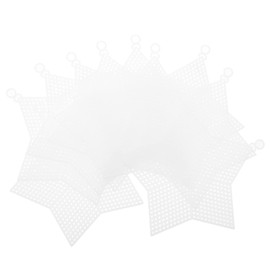 Ciieeo 10pcs Mesh Plastic Clear Plastic Canvas Blank Canvas Sheets Cross Canvas Sheet Canvas Sheets Star