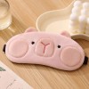 Ribnine 극세사 냉찜질 암막 아이마스크 카피바라 수면안대 베이지/핑크/브라운,택1 Microfiber Cold