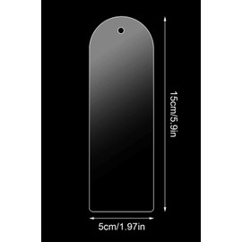 Blank Clear Acrylic Book Page Mark Penta Angel 20Pcs Plastic Craft Transparent Acrylic Page Markers with 20Pcs Small Book Page Marks Tassels for DIY Projects and Graduation Gift Tag (Semicircle)