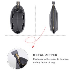 Soyizom Felt Handbag Organiser Purse Organiser Felt Insert Bag Organisers Multi Pockets Tote Bag in Bag for Women, Grey-L