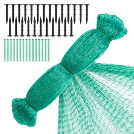 Coolty Green Garden 4X10M Netting Bird Netting Pond Netting for Protecting Fruit Tree Vegetable Pond with 100pcs Ground Spikes and 100pcs Ties
